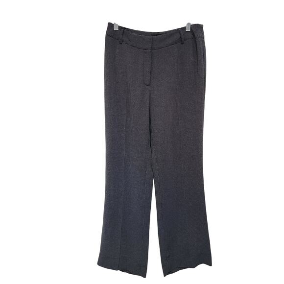 Alex Garfield Geometric Wide Leg Trouser Pants Black Flat Fronts Size 4 - Picture 1 of 11